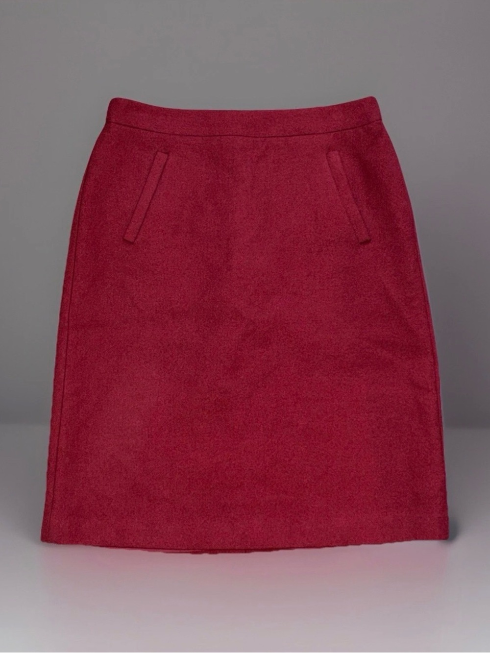 J. Crew Women’s 100% Wool Burgundy Mid-length Straight-Line Skirt Size 6